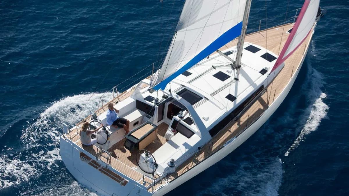 Beneteau Oceanis monohull under sail