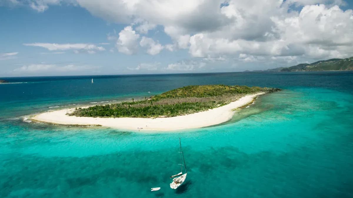 Sandy Spit, a tiny island a short sail from St. John